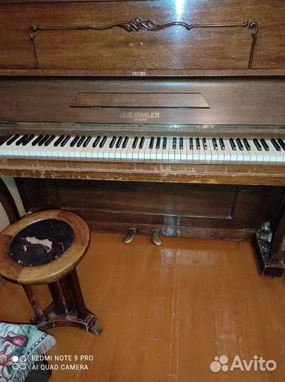 Старинное немецкое Пианино 1919 J. G. Irmler (Leip