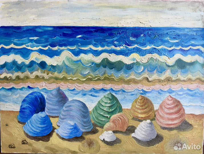 Картина маслом «Морские раковины«