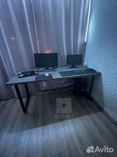 Компьютерный стол в стиле лофт 60х180