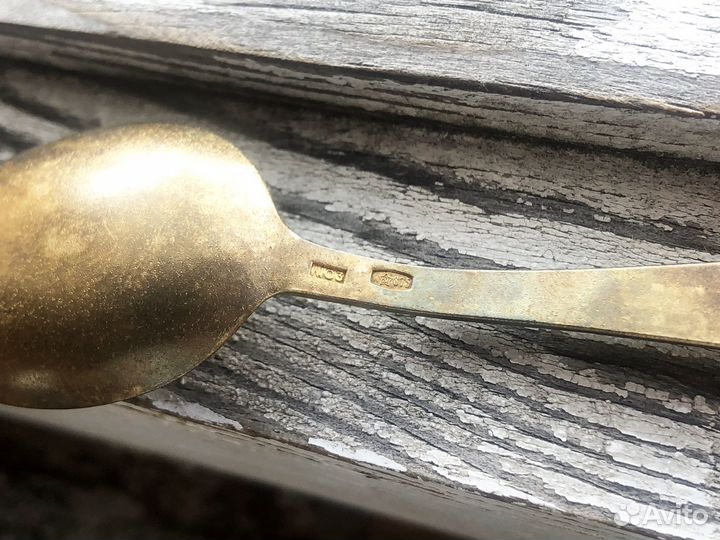 Серебряные ложечки с позолотой Росювелирторг РСФСР