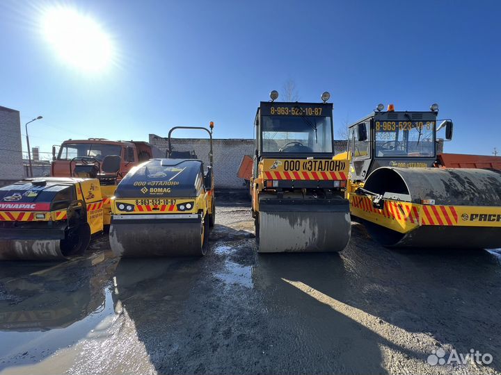 Аренда дорожного катка, грунтовой от3т до 15т