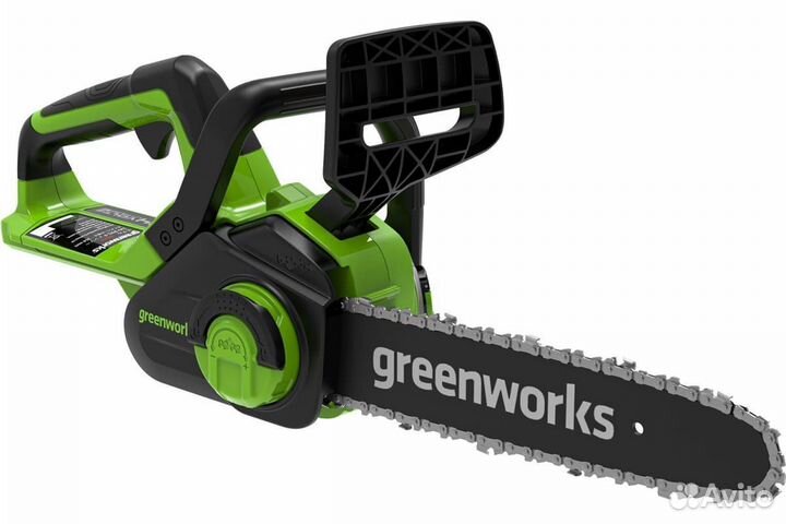 Пила цепная акк Greenworks G24CS25K4 с акб 4ач