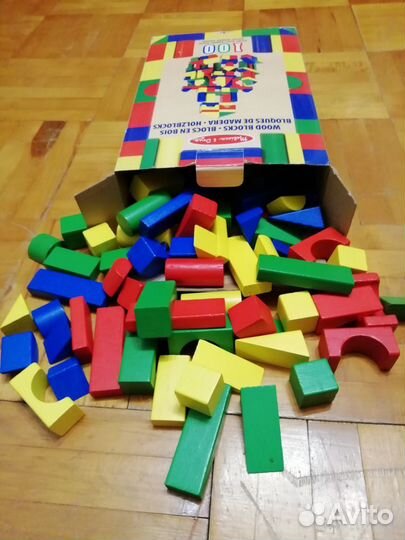 Деревянный конструктор, 100 дет., Melissa & Doug