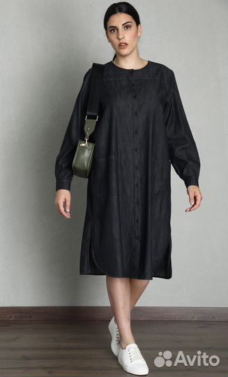 Джинсовое платье Marina Rinaldi Италия 60 р