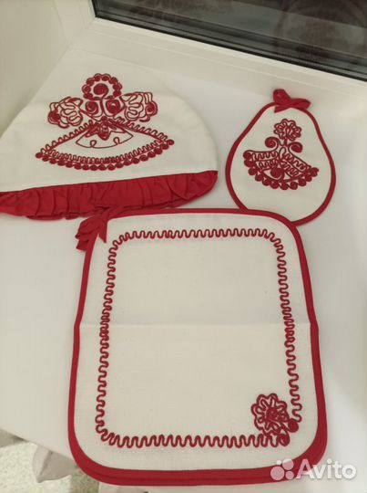 Скатерть льняная, отрезы и подарочный набор