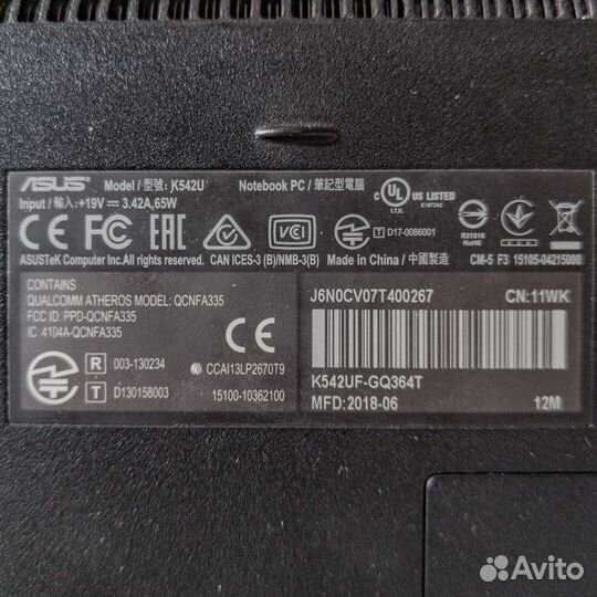 Ноутбук asus/i3/MX130 2Gb/12Gb/500Gb HDD+120Gb SSD