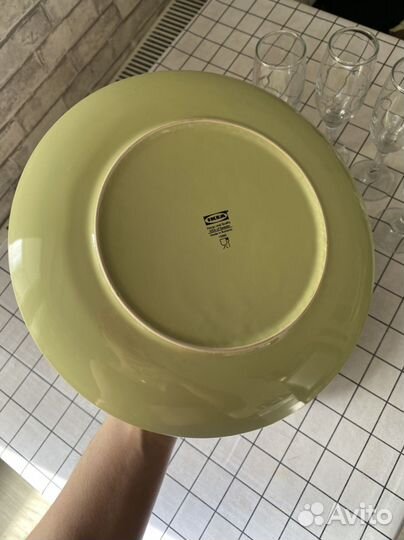 Тарелки Икеа фужеры