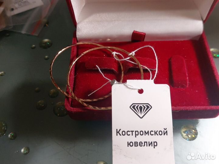 Золотые серьги 585 проба Конго