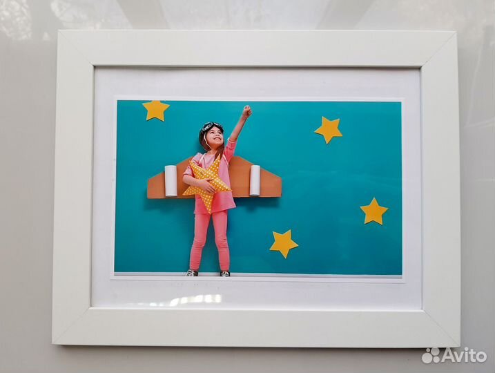 Фоторамка IKEA чёрная, белая