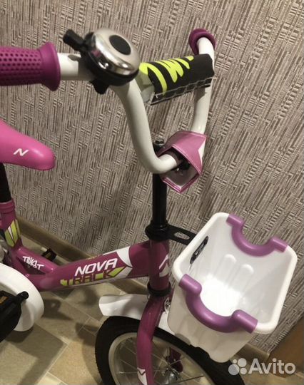 Детский четырехколесный велосипед для девочки 14