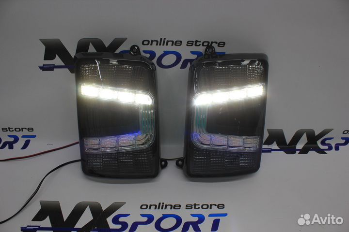 Диодные фонари (темные) Нива 4x4 в стиле Lexus