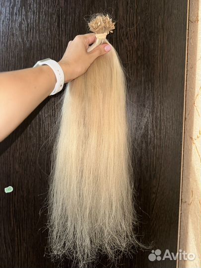 Волосы для наращивания блонд славянка бу 55