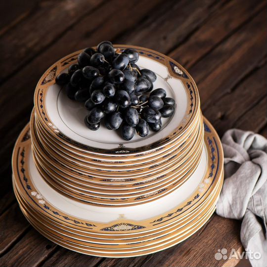 Набор столовой посуды Дворцовый кобальт