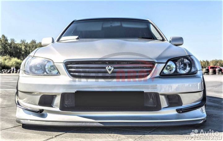 Губа на передний бампер (карбон)