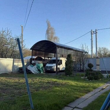 Навес из профнастила