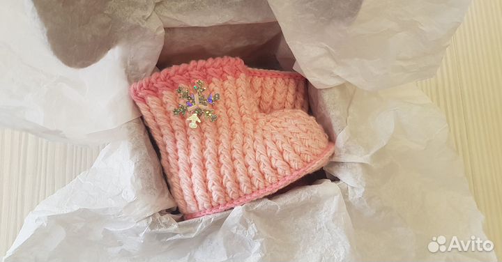 Пинетки вязаные ручной работы для девочки мальчика