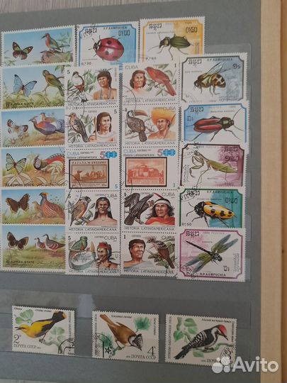 Почтовые марки,тема фауна,флора