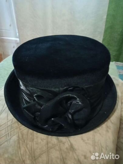 Шляпа женская черная