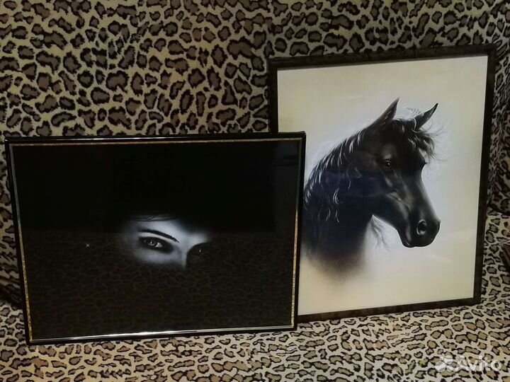 Картина репродукция глаза, лошадь