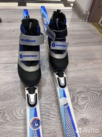 Лыжи беговые nordway 150см, размер ботинок 31