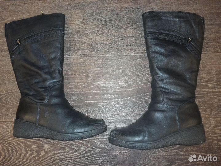 Сапоги зима кожа