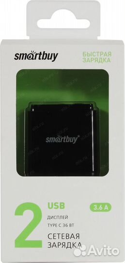 Быстрое зарядное устройство Smartbuy 3.6 А, 18 Вт