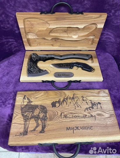 Подарочный набор топор + нож