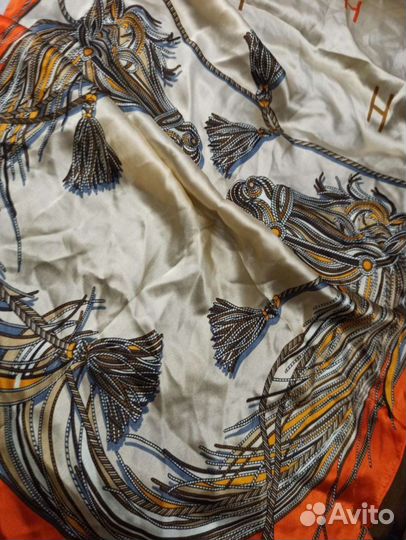 Шарф палантин hermes италия шелк