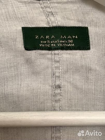 Льняная рубашка zara мужская размер s