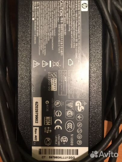 Блок питания зарядное устройство HP 18.5V, 6.5A и