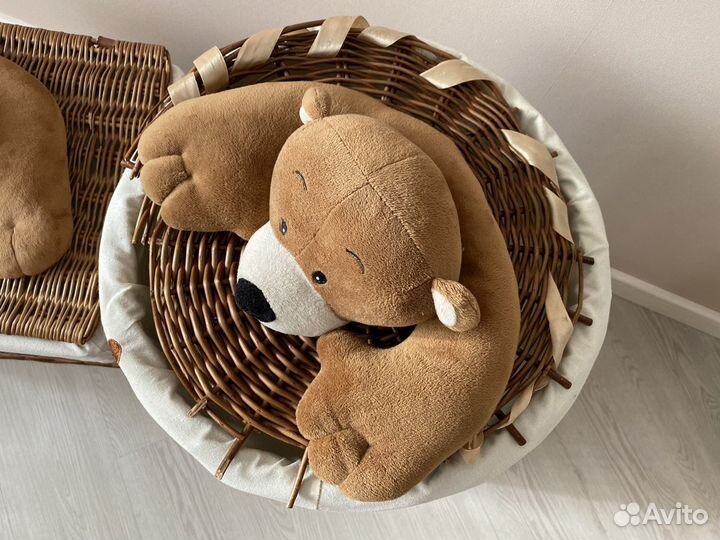 Плетеные корзины для хранения игрушек