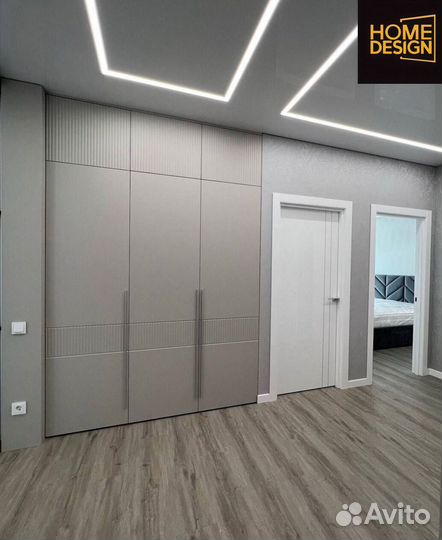 Шкаф распашной с фрезерованными фасадами