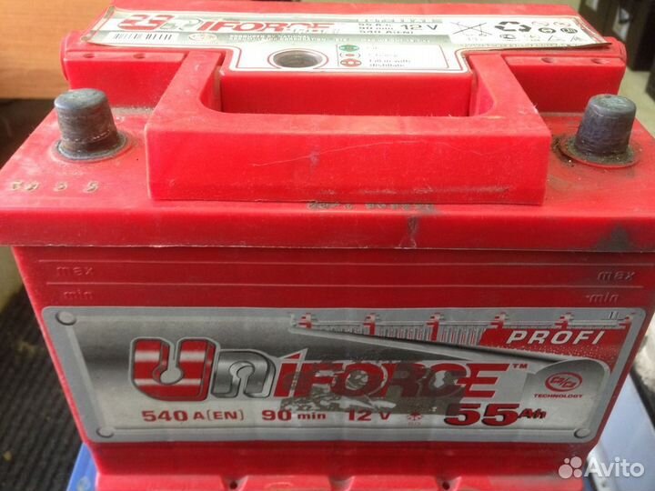 55Ач Аккумулятор Б/у Uniforce 6ст-55