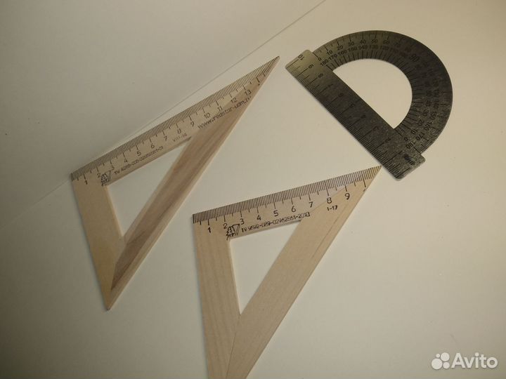 Транспортир треугольник линейки