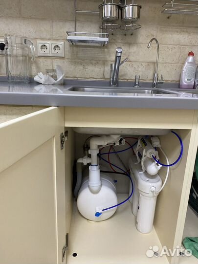 Замена картриджей в фильтре, установка обратного о