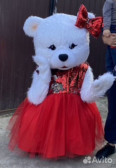 Поздравление Белый мишка и Аниматор Панда