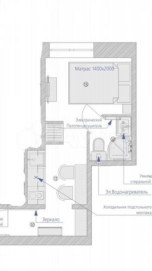 Квартира-студия, 18 м², 1/5 эт.