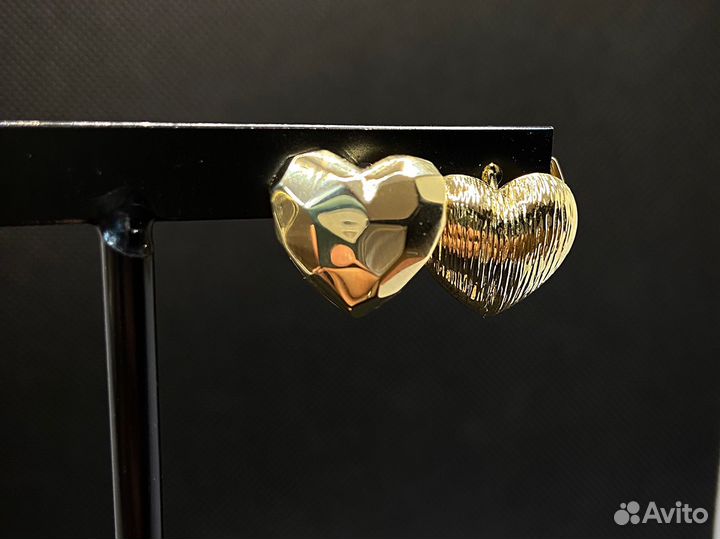 Серьги стильные двусторонние