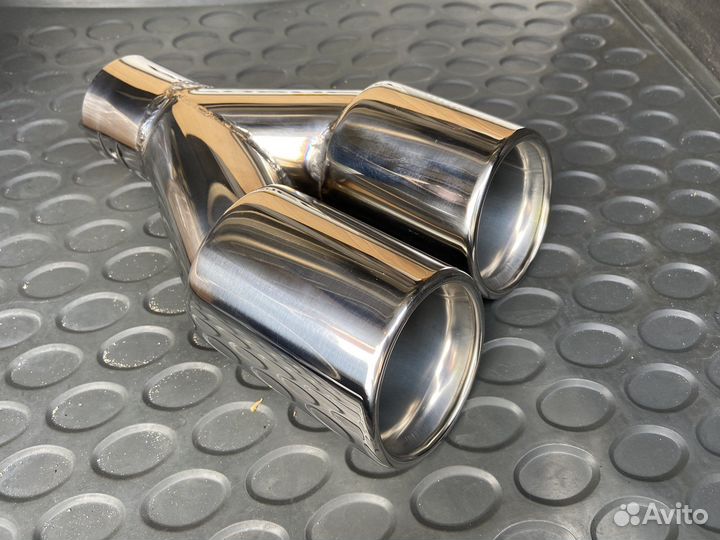 Насадка на глушитель двойная нержавейка