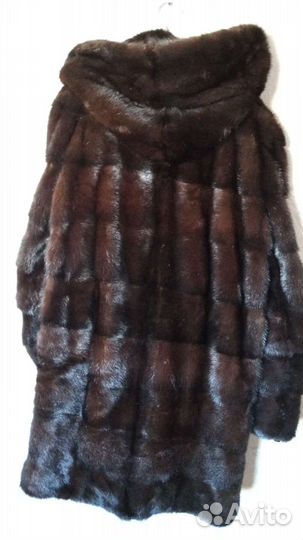 Шуба норковая с капюшоном 48 50