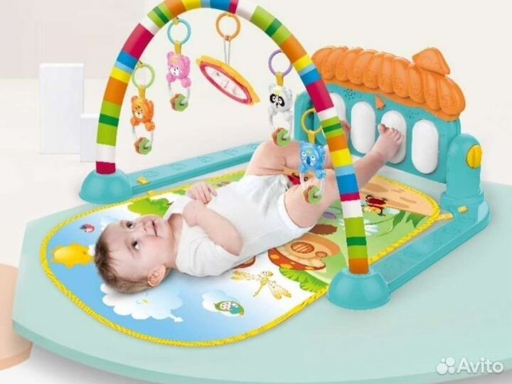 Игровой развивающий коврик с пианино