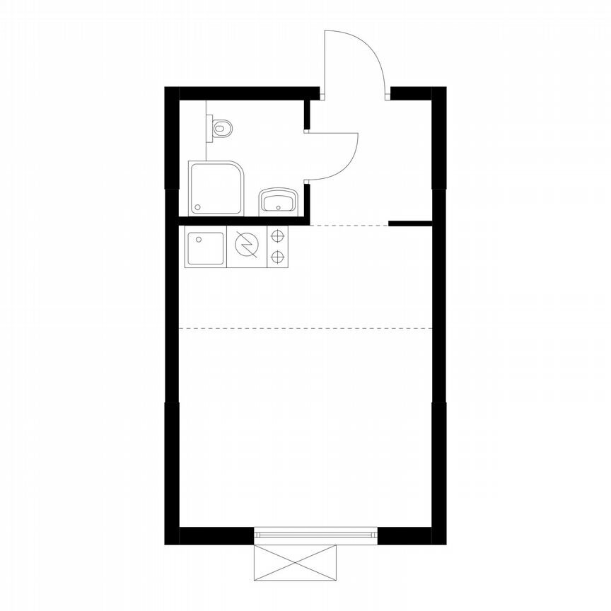 Квартира-студия, 21,7 м², 25/25 эт.