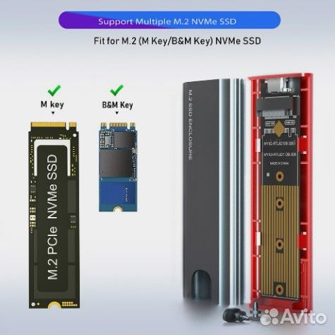 Корпус для внешнего диска M2 NVMe