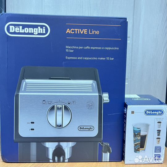 Новая Рожковая кофеварка delonghi