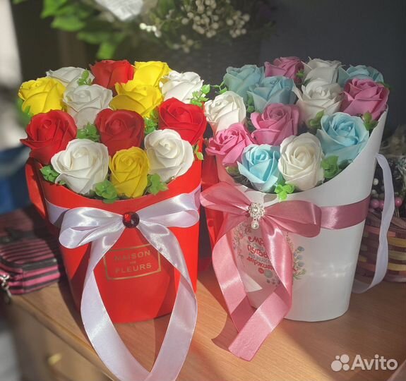 Мыльные розы, цветы из мыла