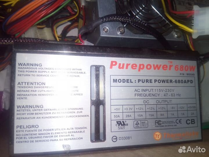 Б/П Thermaltake 680w, Cooler Master 500w