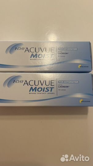 Линзы acuvue moist astigmatism 1-day