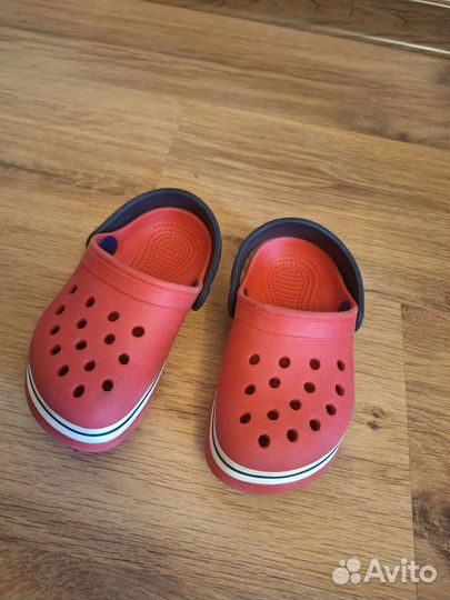 Резиновые шлепки детские, crocs р.24/25