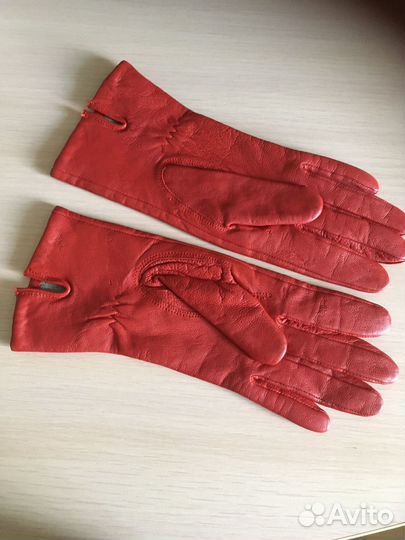 Перчатки женские кожаные