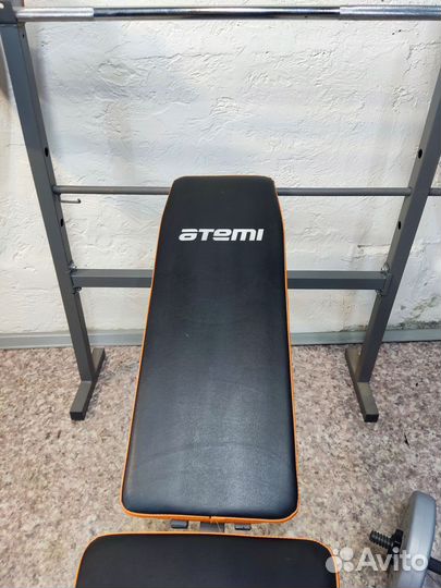 Скамья для жима + штанга 70кг + гантели